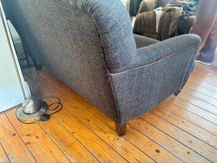 2/2.5 seater Button Harris Tweed couch/sofa