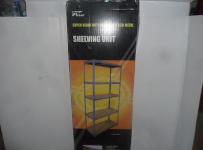 super heavy duty boltless 5 tier metal shelf 1200x450x6.8mm