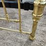 19th Cent three foot wide all brass bed . polished. Image 3