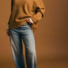 Stradivarius Ochre Soft Touch Oversized Sweater Jumper