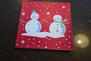 4 x square Christmas place mats