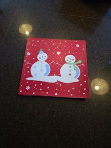 4 x square Christmas place mats