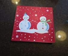 4 x square Christmas place mats
