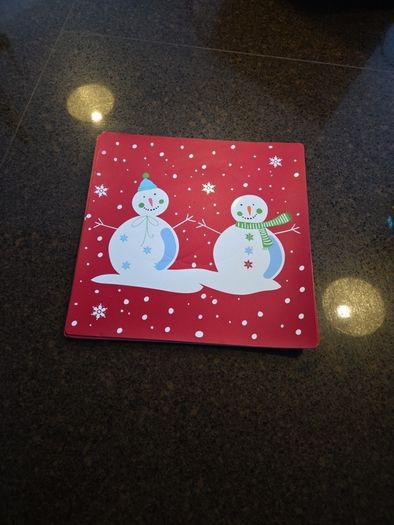 4 x square Christmas place mats
