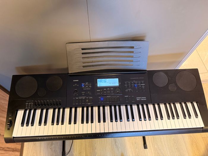 Casio WK7600 Keyboard + Stand + Power Adapter
