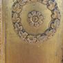 Antique French Mirror large freestanding 6 foot high with stained glass 1920s Beautiful patina a one of a kind piece Image 3