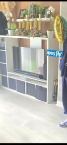 Large IKEA White TV Stand Media Unit Excellent Condition