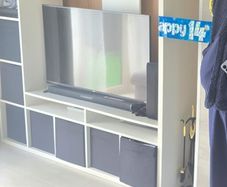 Large IKEA White TV Stand Media Unit Excellent Condition