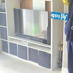 Large IKEA White TV Stand Media Unit Excellent Condition