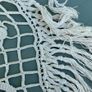 Vintage French Crochet Table Runner with fringe each end Image 7