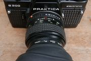 RARE Praktica B200 35mm Film SLR Camera HOIA 49mm Lens ( works well)