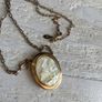 Vintage Hand Carved Mother of Pearl Cameo Pendant Image 2