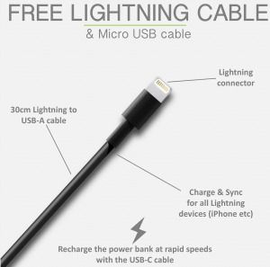 Tech Charge Bonus Pack 5000 & Free Lightning Cable