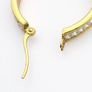Gold Bonded 925 Sterling Silver & CZ Hoop Earrings Image 7