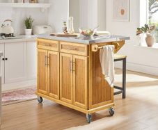 Kitchen Island with expandable work surface
