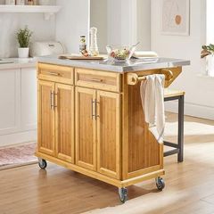 Kitchen Island with expandable work surface