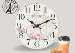 Bicycle Shabby Chic Paris Clock