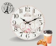 Bicycle Shabby Chic Paris Clock