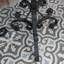 2 x long black candlesticks, slight damage from use at top as shown Image 3