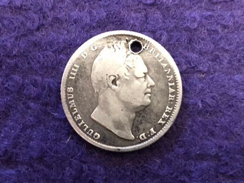 1834 William IV Silver Six Pence Coin