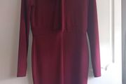ASOS Burgundy Dress with bow tie neck.