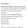 Heartland 4/4 Student Violin bundle Image 3