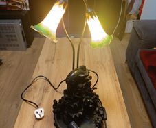 Double Light Table Lamp with built-in water feature