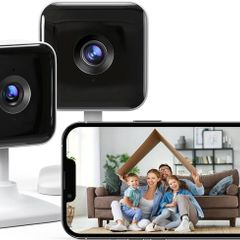 Indoor Camera 2K Security Camera 2 Packs CCTV Camera House Security, Home Security Cam, Motion/Sound Detection, 2-Way Audio, Night Vision, Real-Time Alert, SD&Cloud, 2.4G WiFi