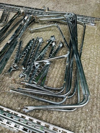 Chrome Clothing Shop Retail Set Up - Approx 20 Metres - Bars Rails Etc