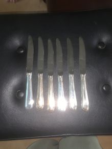 6 silver knives