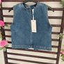 top Bnwt Ivy denim open back top size 36 Image 2