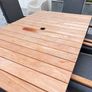 Complete Outdoor Garden Dining Set - Table, 6 Chairs, Parasol & Cover Image 4