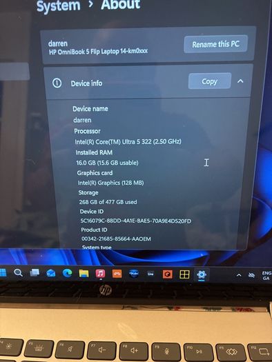Hp Omni Book Flip 5 14" 512g