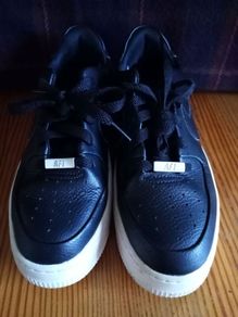 Nike Air Force 1 ladies trainers black 4 37.5