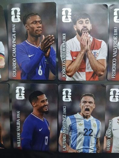 Full set of 12 coke panini stickers