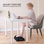 Ergonomic Desk Foot Rest, Foot Stool, Foot Rest Under Desk with Velvet & Mesh Covers, Suitable for Travel in Home Office Image 2