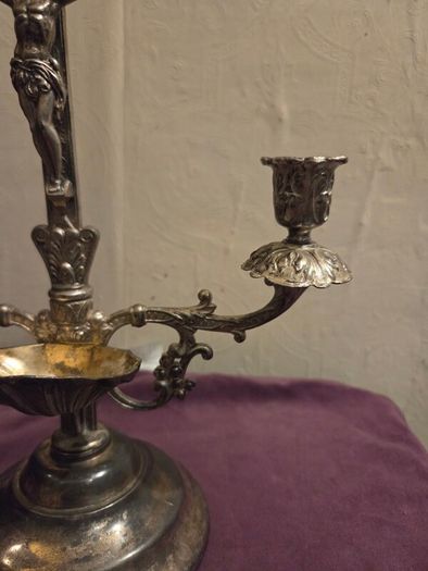 Catholic Sick Call Crucifix Candelabra