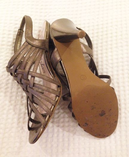 Gorgeous M&S Metallic Sandals: Size 5
