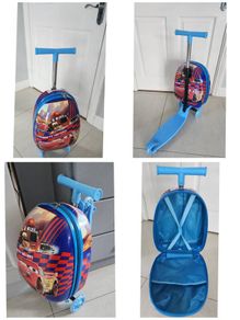 Cars 2-in-1 Scooter Suitcase - Foldable Kids Luggage