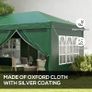 3 x 6m Pop-Up Gazebo, with Curtain Walls and Windows - Dark Green Image 3