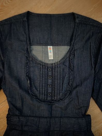 New Ladies Indigo Denim Dress Size 10