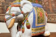 Vintage Ceramic Elephant Plant Stand or Garden Stool