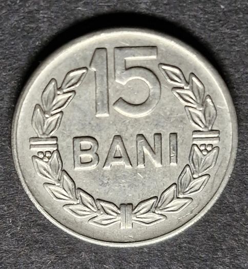 1966 Romania 15 Bani coin