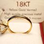 18ct Gold Plated Vermeil Large Moissanite Solitaire Ring Image 8