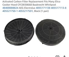 cooker hood carbon filter x2 sets