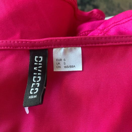 Pink satin mini dress. Size S