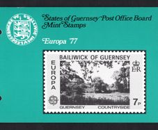 1977 Guernsey Europa Landscapes Commemorative Stamps Presentation Pack