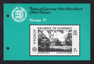 1977 Guernsey Europa Landscapes Commemorative Stamps Presentation Pack
