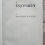 Memories Of Enjoyment By Stephen Gwynn. Published By The Ferryman Ltd. First Edition Hardback With Dustjacket In Good Condition. Image 5