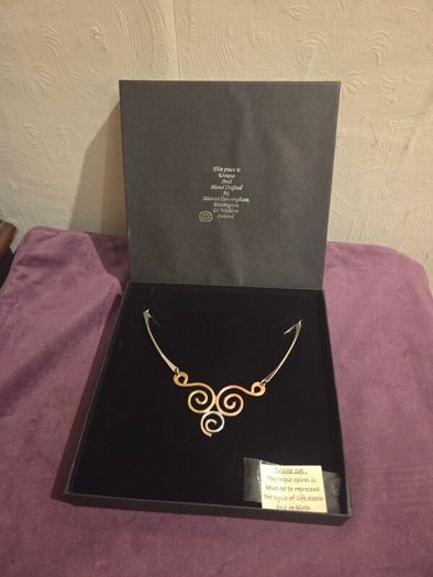 Hand Crafted Irish Made Triple Spiral Necklace by Kieran Cunningham
